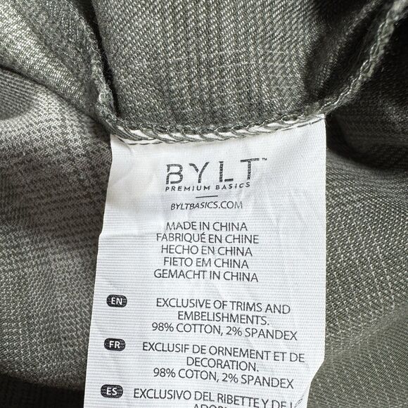 Bylt Trestles Flannel Shirt Mens Large Green Plaid Double Pocket Embroidery Logo - Picture 6 of 12